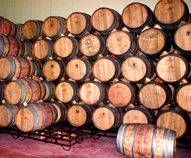 used wine barrels
